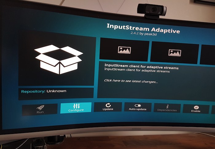 Włącz wtyczkę InputStream Adaptive.