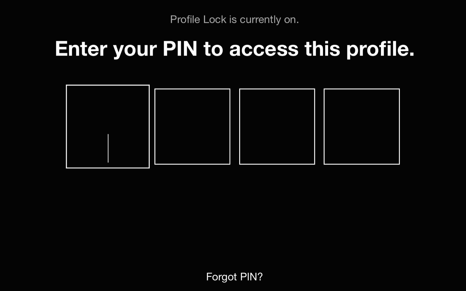 Netflix Wprowadź profil PIN sieci Web